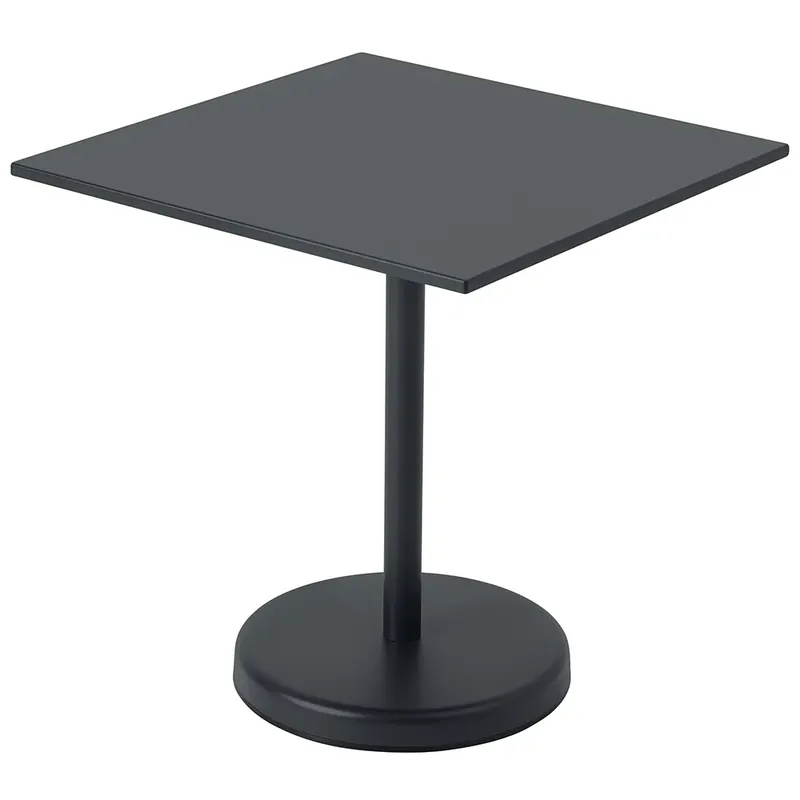 Bästa pris Linear Steel Cafébord 70x70 cm Anthracite Black